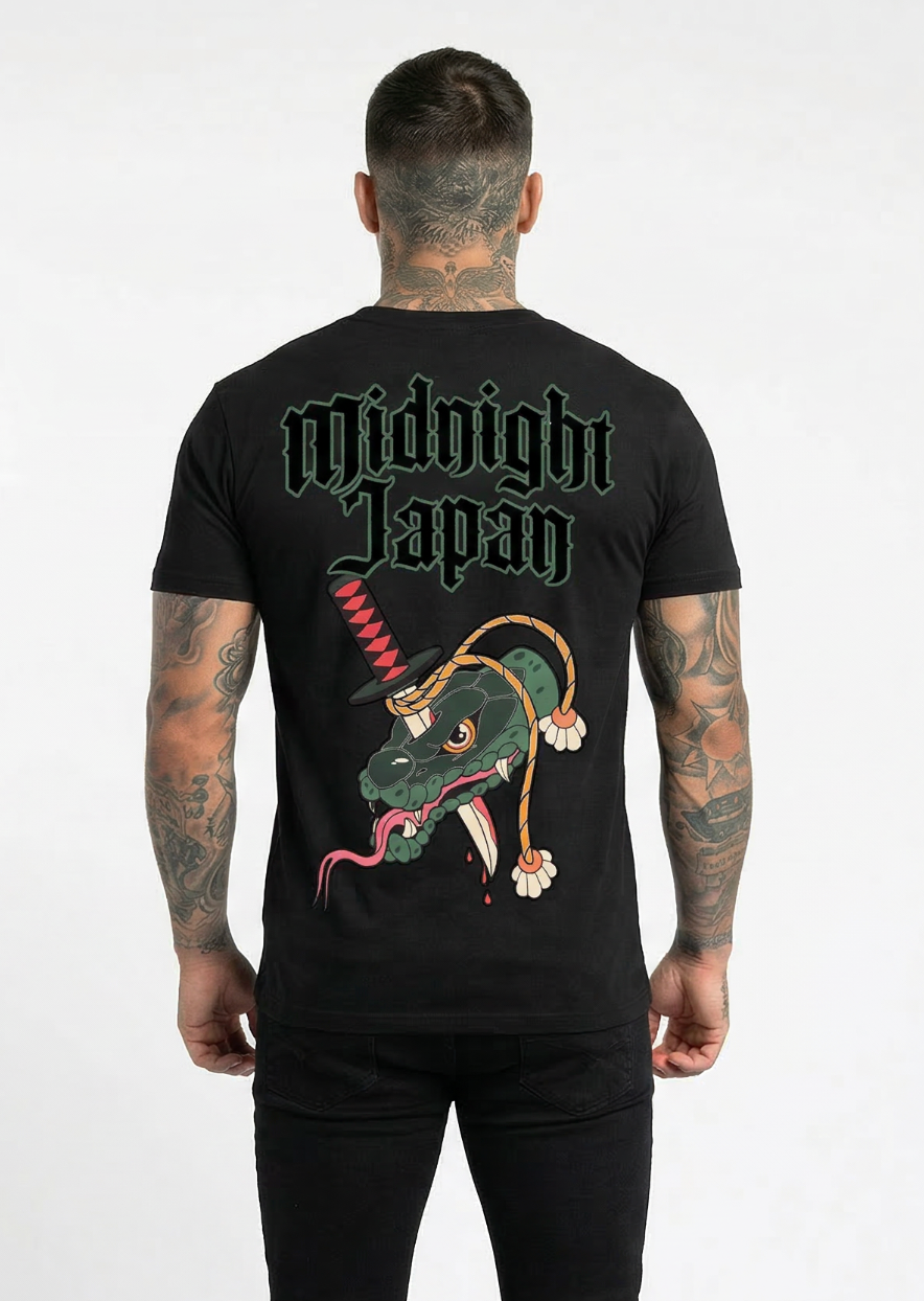 Midnight Japan "SNAKE" TEE (black) "PRE ORDER"