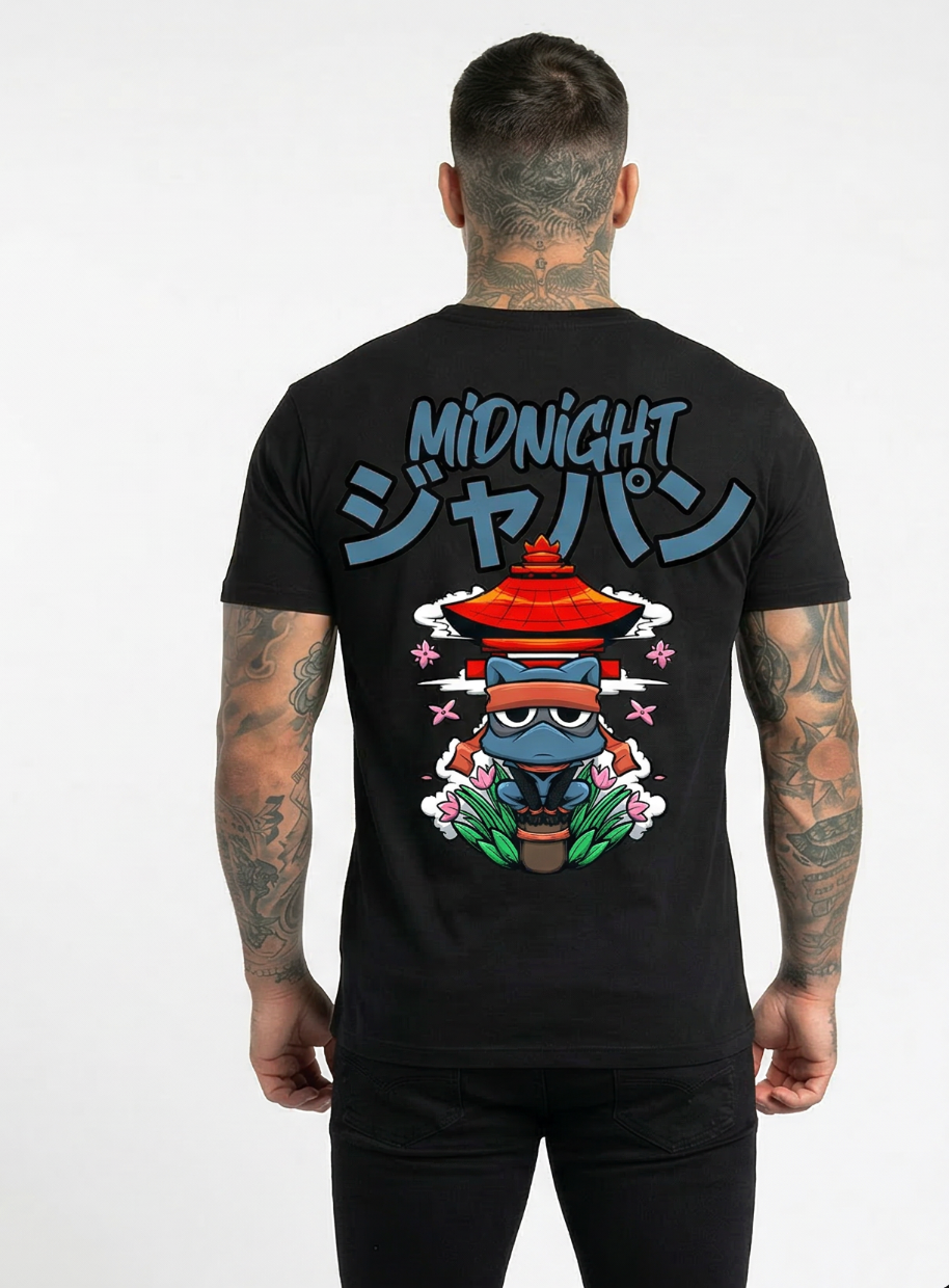 Midnight Japan "BLUE WARRIOR" TEE (black) "PRE ORDER"