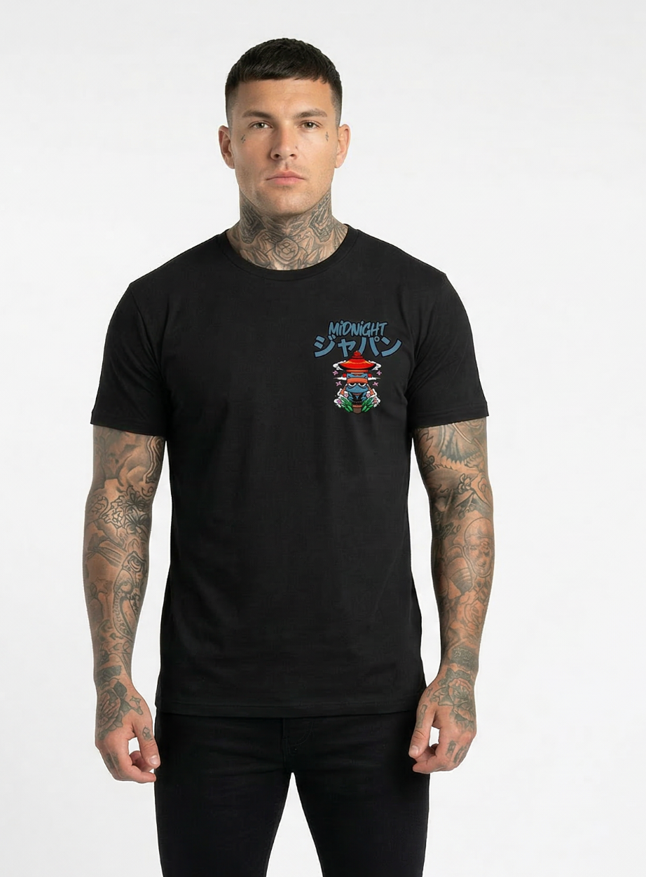 Midnight Japan "BLUE WARRIOR" TEE (black) "PRE ORDER"