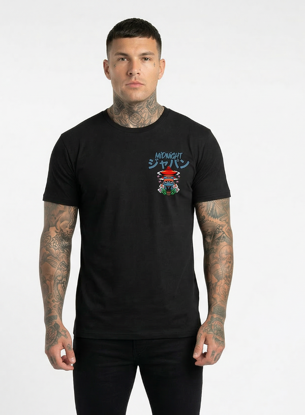Midnight Japan "BLUE WARRIOR" TEE (black) "PRE ORDER"