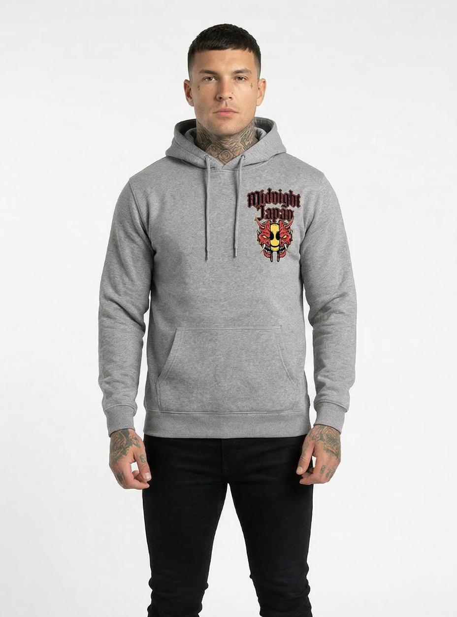 Midnight Japan "ALWAYS HAPPY" HOODIE (GREY) PRE-ORDER