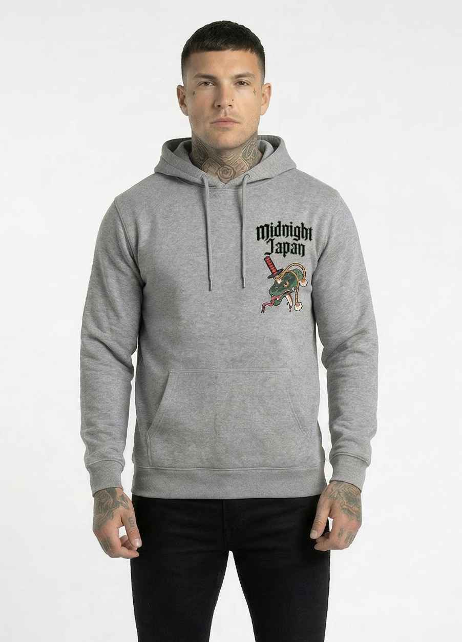 Midnight Japan "SNAKE" HOODIE (GREY) PRE-ORDER