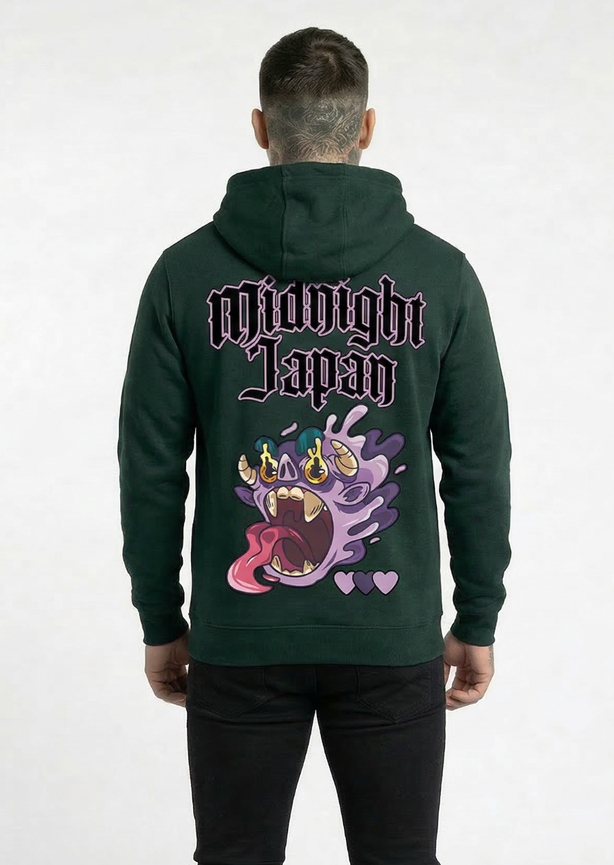 Midnight Japan "PURPLE MONSTER" HOODIE (FOREST GREEN) PRE-ORDER