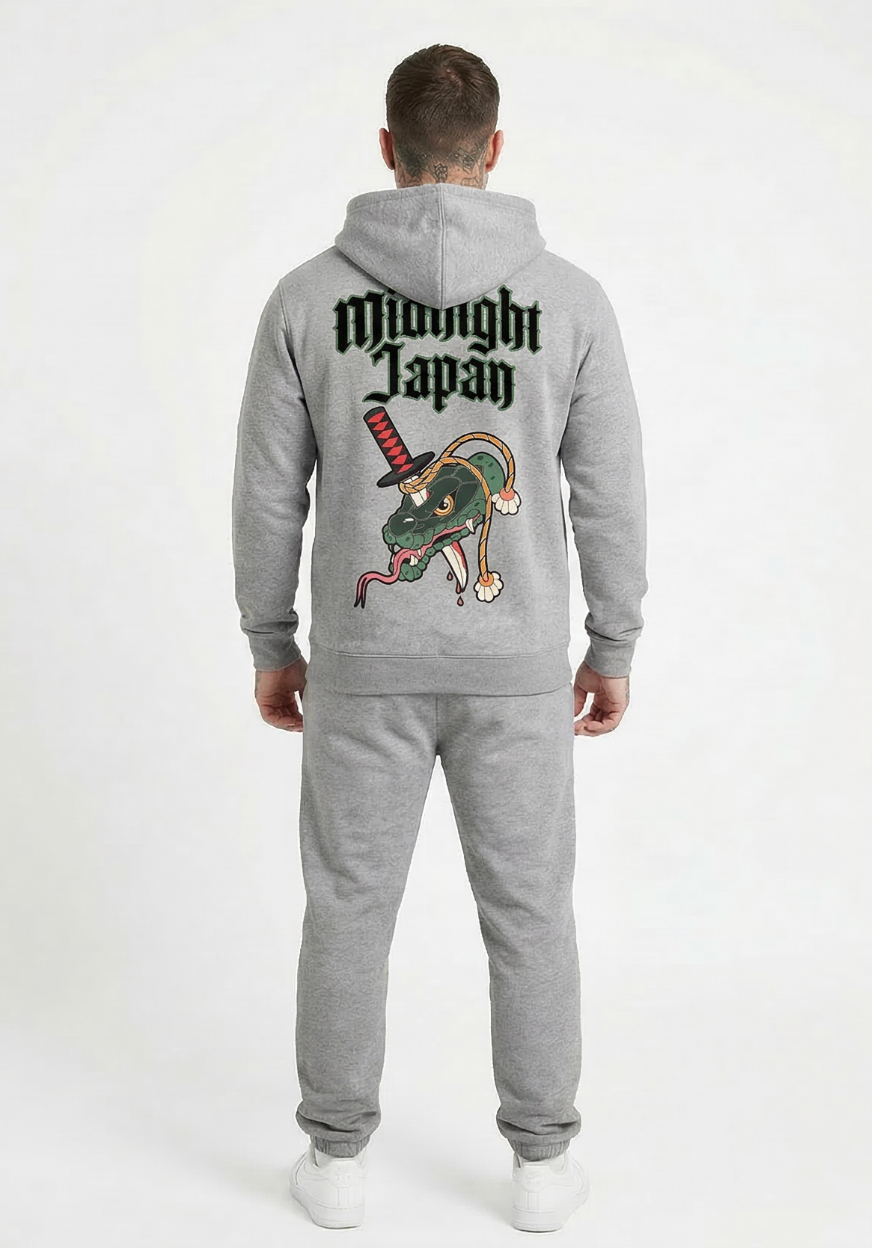 Midnight Japan "SNAKE" HOODIE (GREY) PRE-ORDER