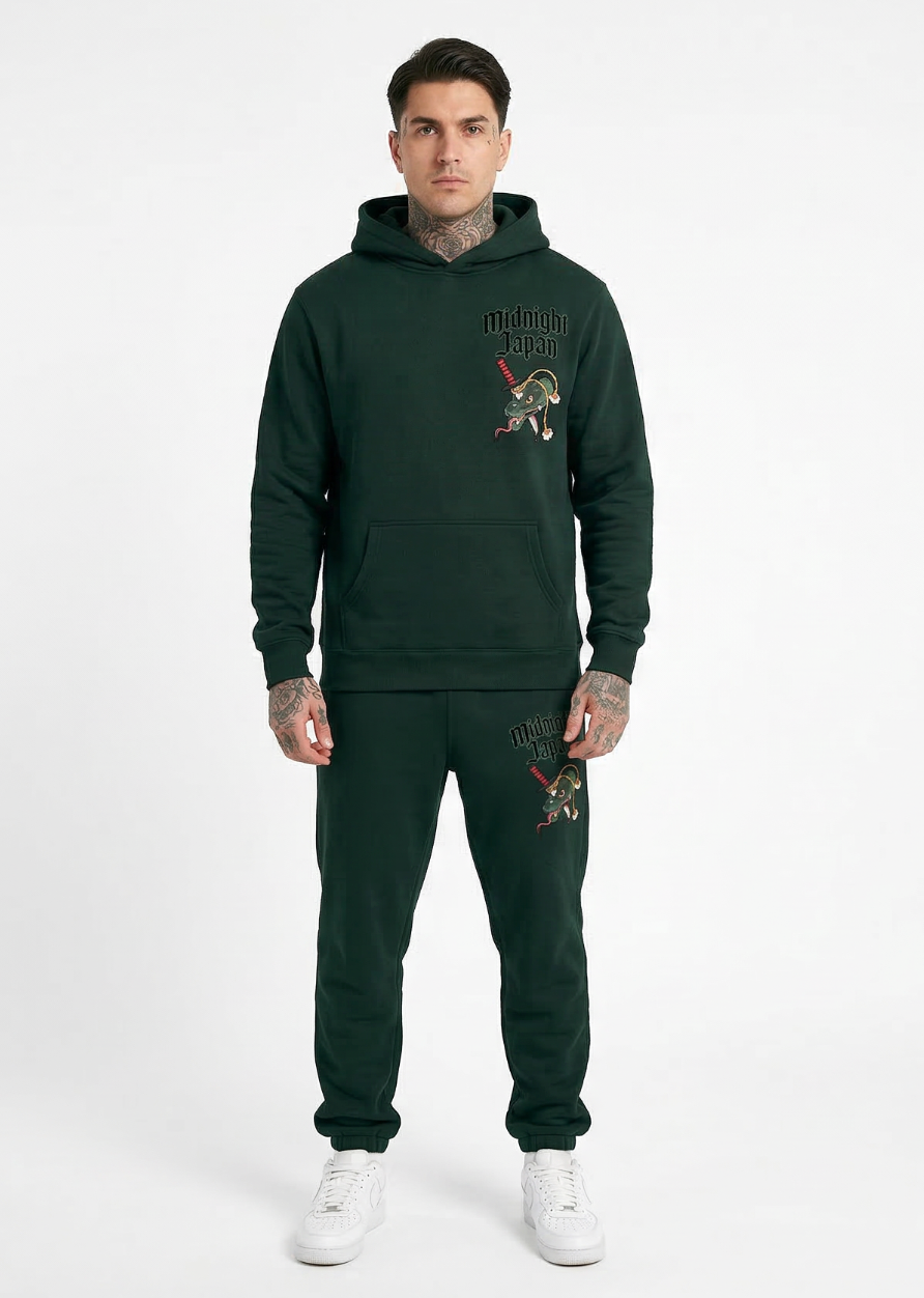 Midnight Japan "SNAKE" HOODIE (FOREST GREEN) PRE-ORDER