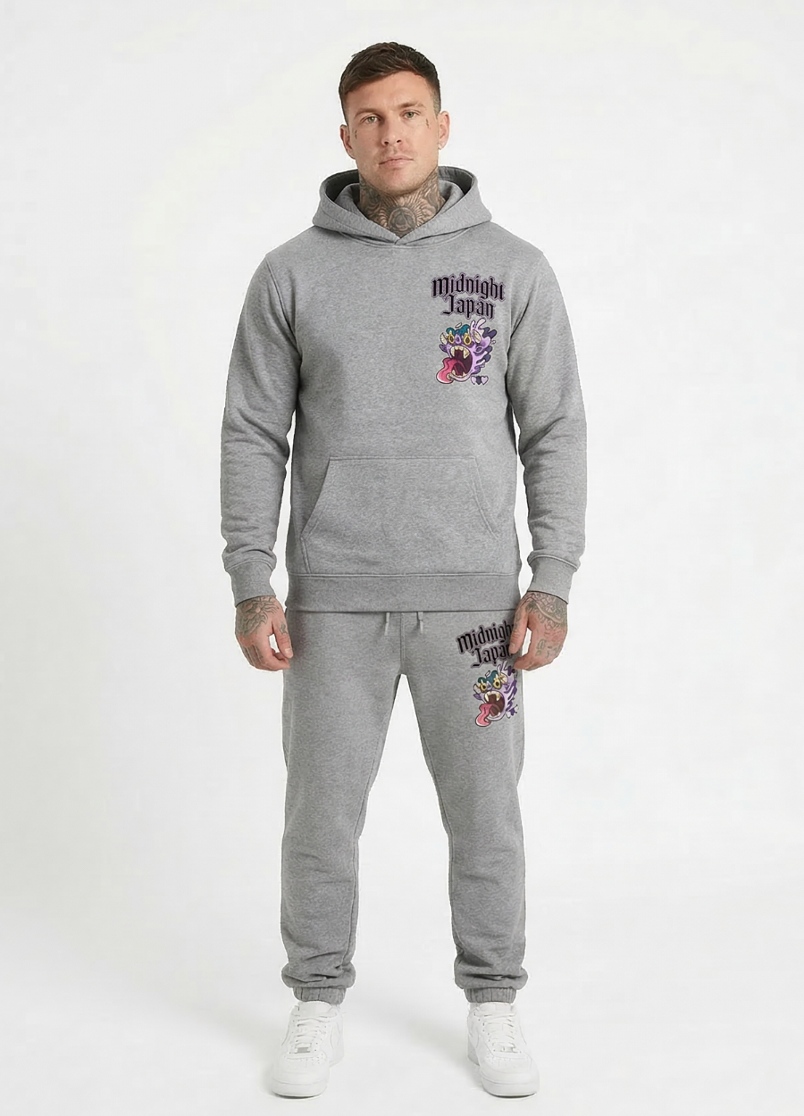 Midnight Japan "PURPLE MONSTER" HOODIE (GREY) PRE-ORDER