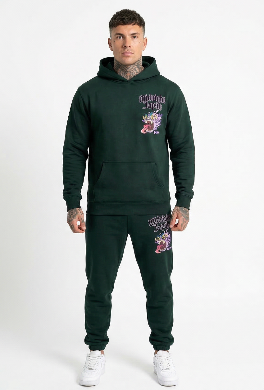 Midnight Japan "PURPLE MONSTER" HOODIE (FOREST GREEN) PRE-ORDER