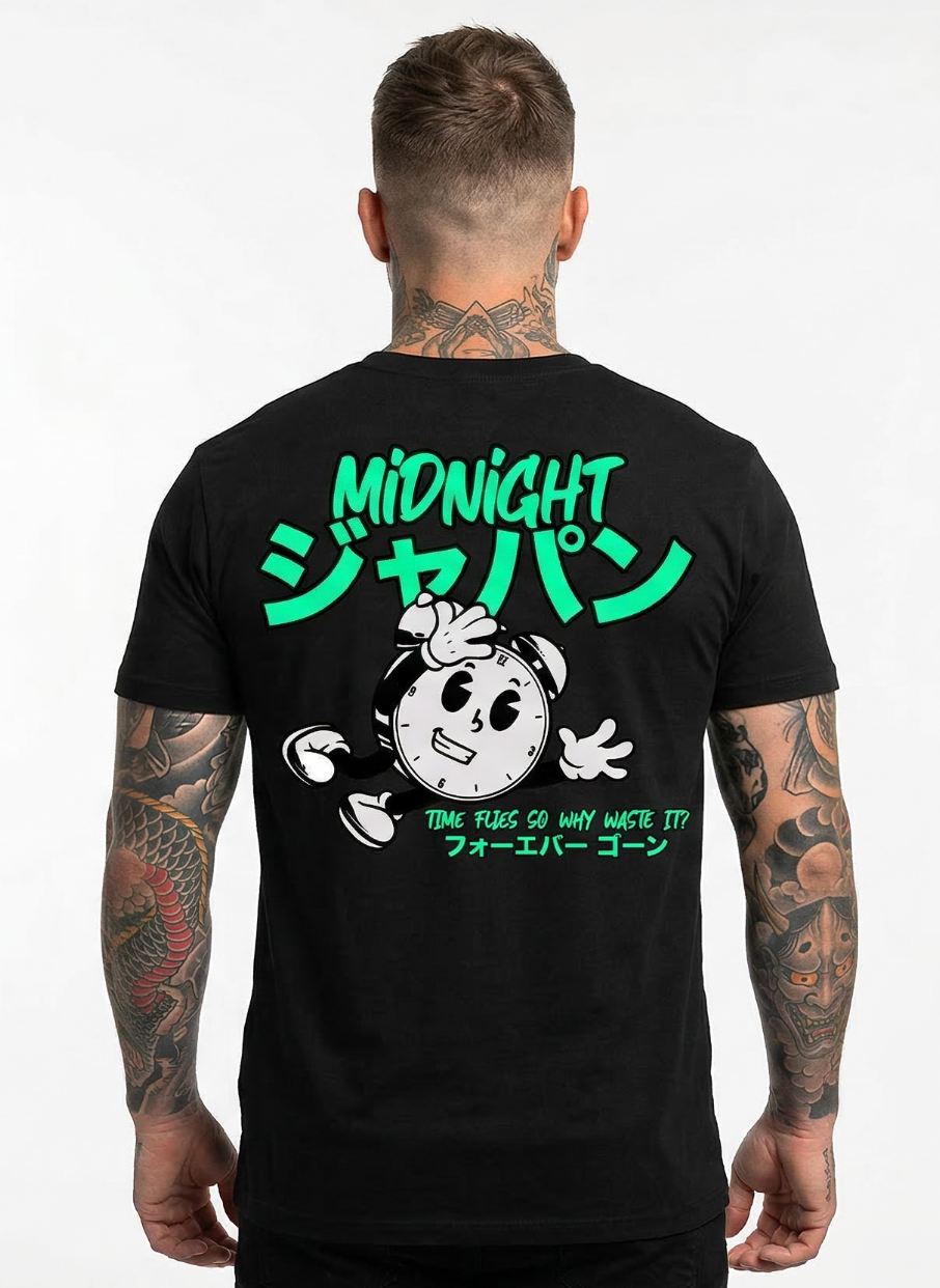 Midnight Japan "TIME FLIES" TEE (BLACK) "PRE ORDER"