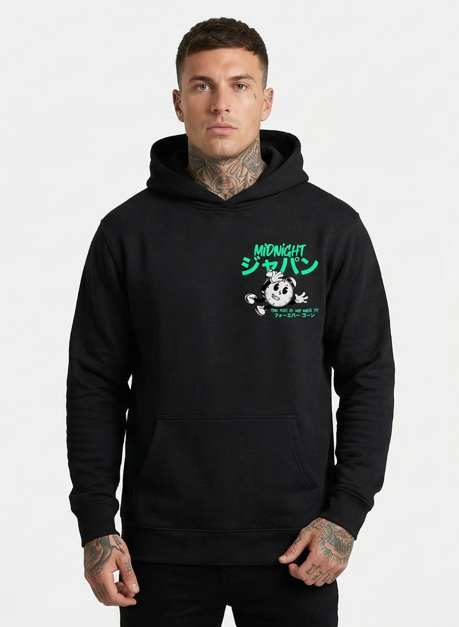 Midnight Japan "TIME FLIES" HOODIE (BLACK) PRE-ORDER