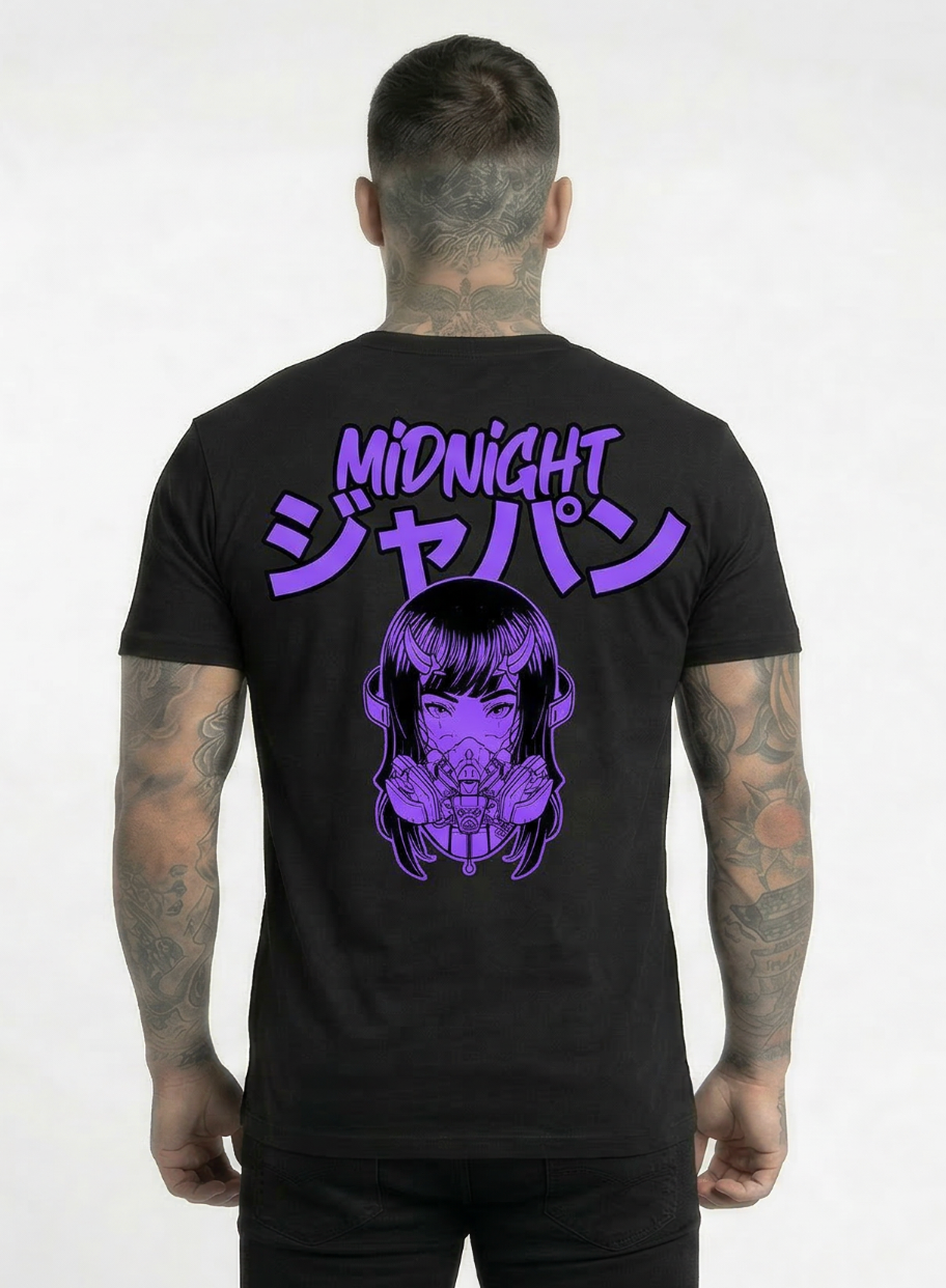 Midnight Japan "GAS MASK GIRL" TEE (BLACK) "PRE ORDER"