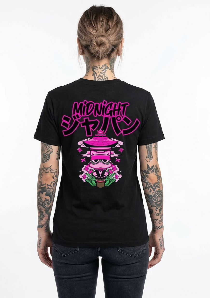 Midnight Japan "PINK WARRIOR" TEE (BLACK) "PRE ORDER"