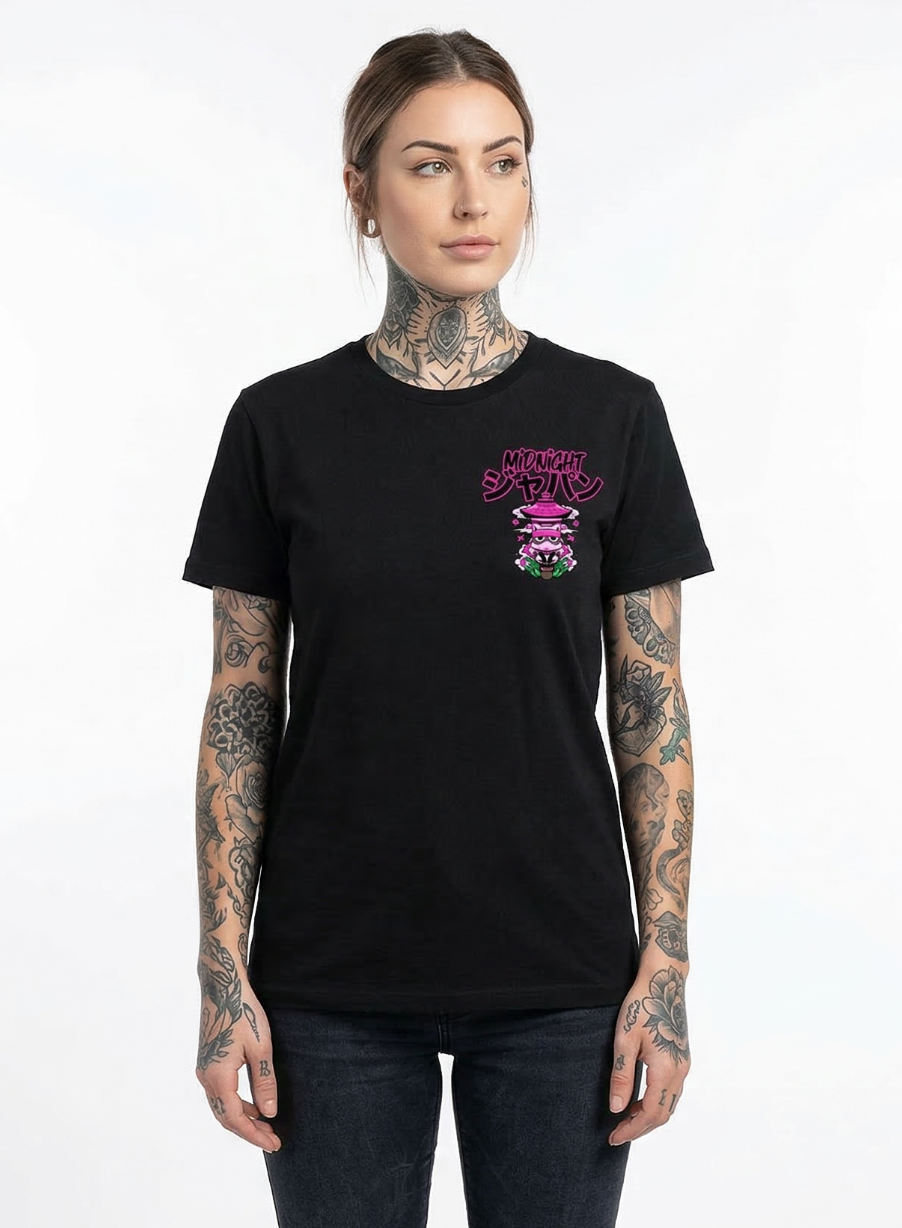 Midnight Japan "PINK WARRIOR" TEE (BLACK) "PRE ORDER"