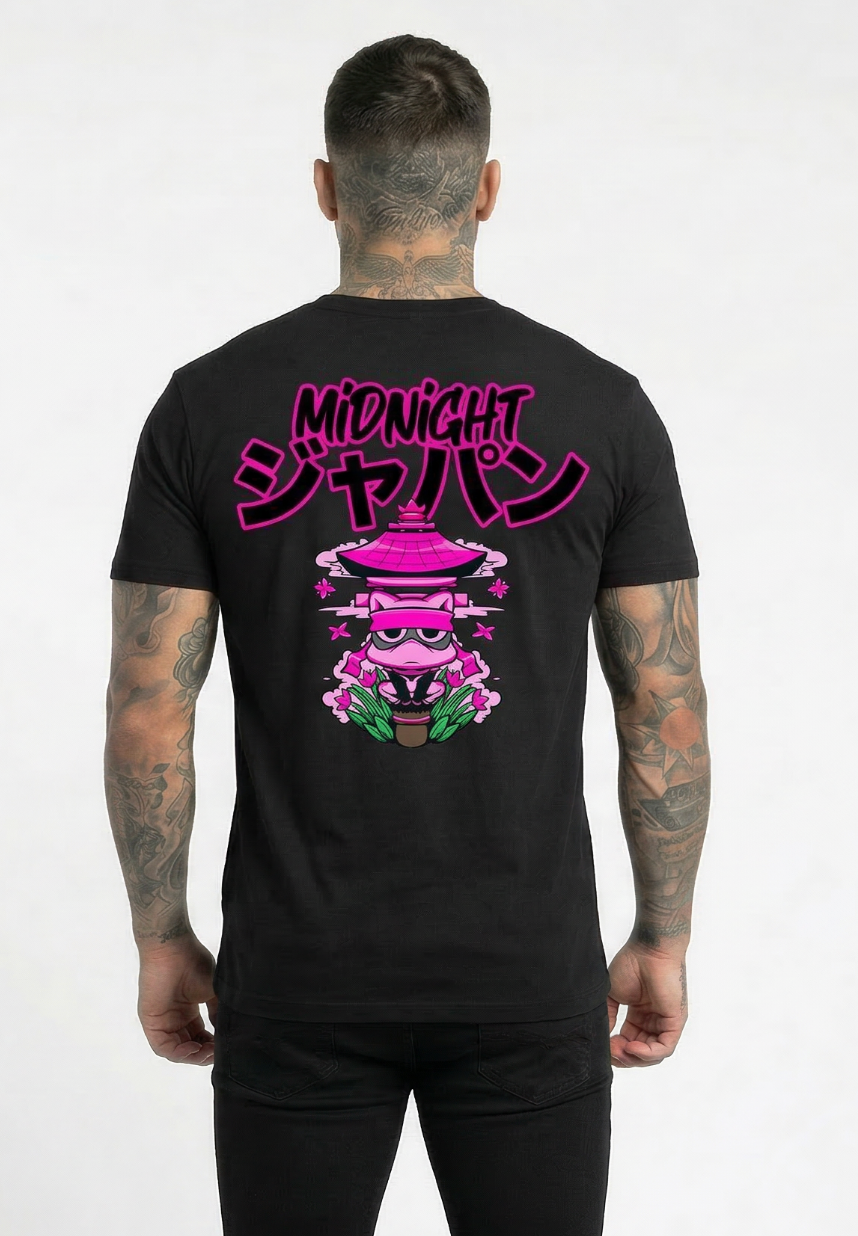 Midnight Japan "PINK WARRIOR" TEE (BLACK) "PRE ORDER"