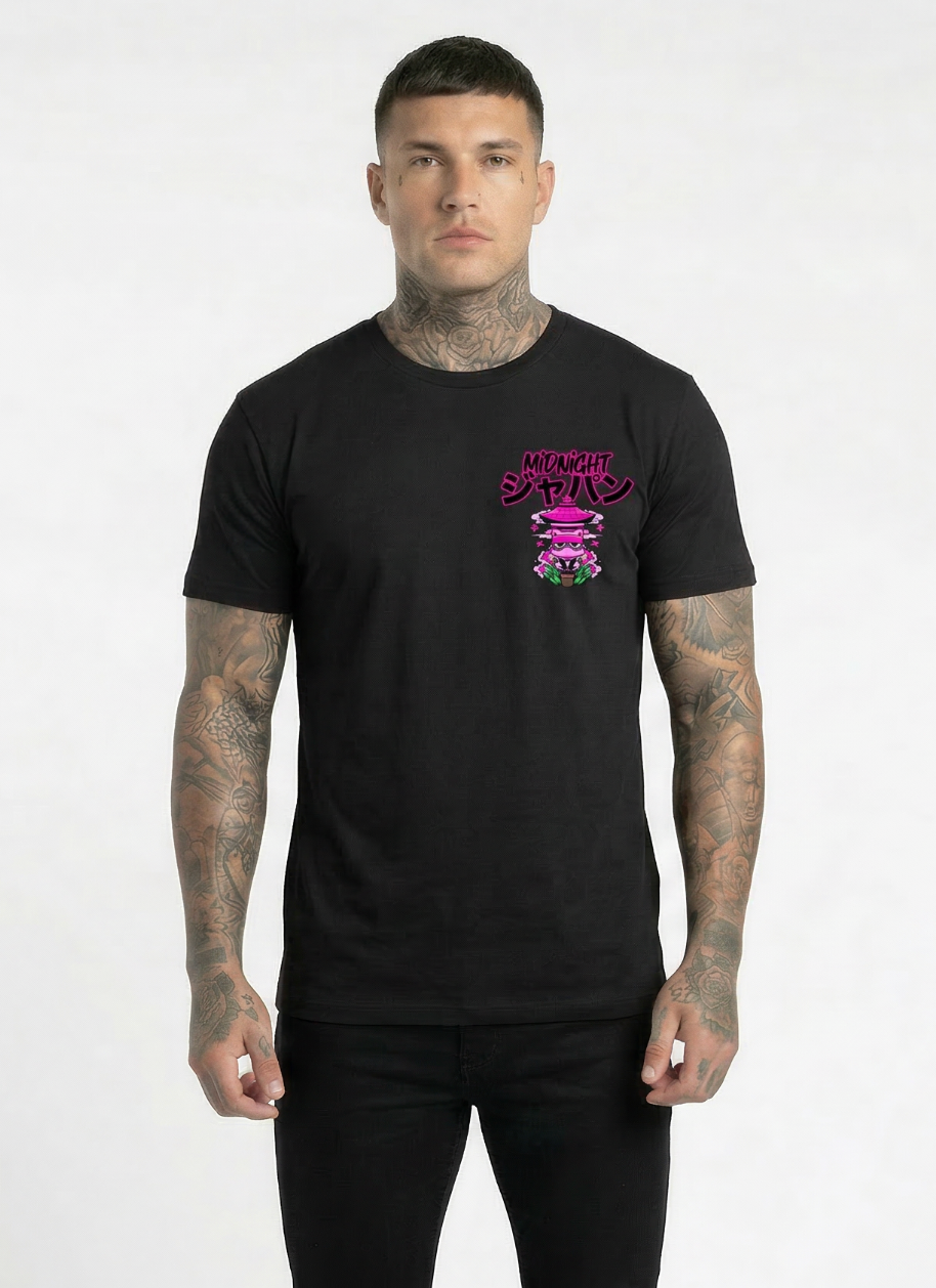 Midnight Japan "PINK WARRIOR" TEE (BLACK) "PRE ORDER"