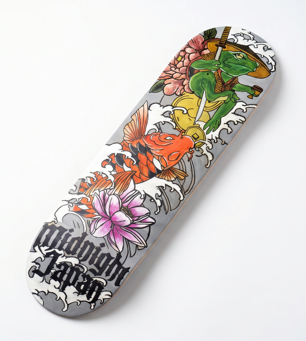 CUSTOM "MIDNIGHT JAPAN" SKATEBOARD "FROG AND KOI"