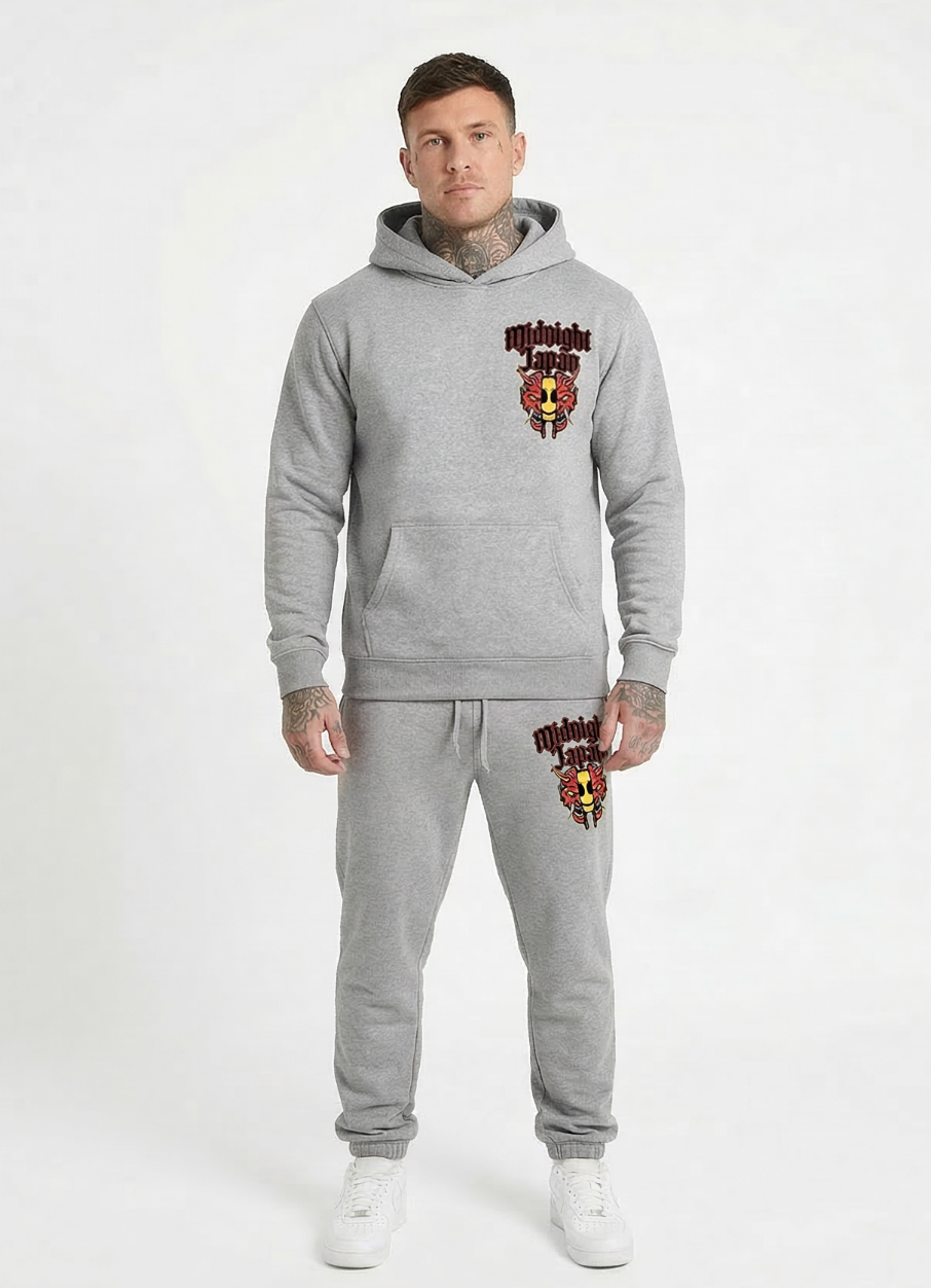 Midnight Japan "ALWAYS HAPPY" HOODIE (GREY) PRE-ORDER